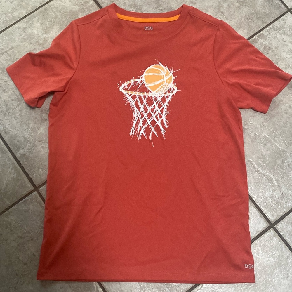 Youth large basketball t shirt 100% polyester